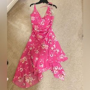 CITY TRIANGLES pink floral halter summer dress